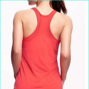 Old Navy Tank Semi-Fitted Go-Dry Mesh-Layer Orange